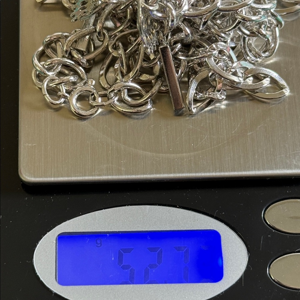 Pristine vintage double chain Elegant Silver (untested)  Chain Necklace MCM - Picture 12 of 12